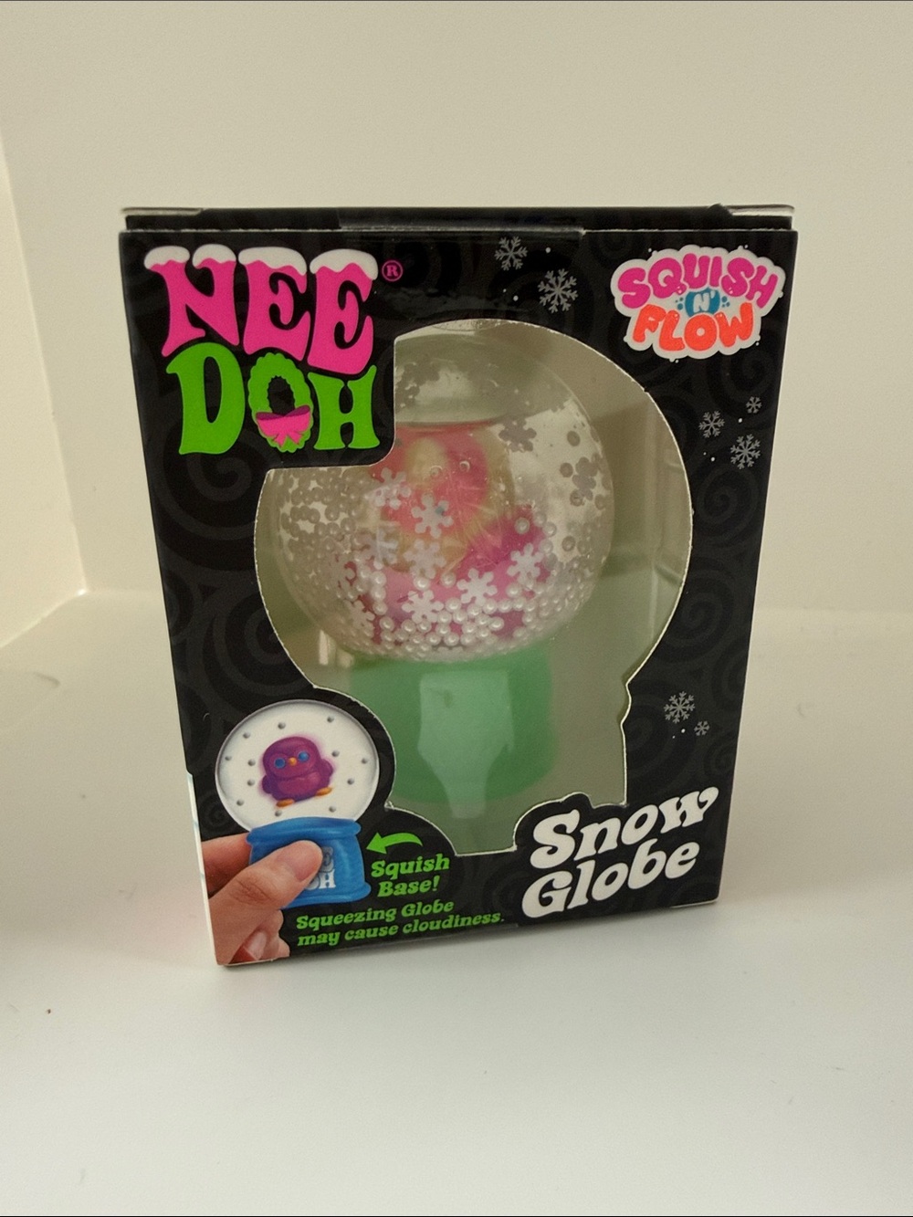 Schylling Nee Doh Snow Globe Squish N Flow SanDoh Claus Green NeeDoh Lot of 1